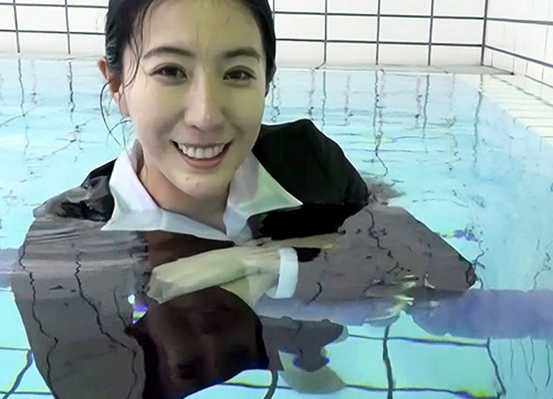 水泳部合宿～着衣水泳１日目